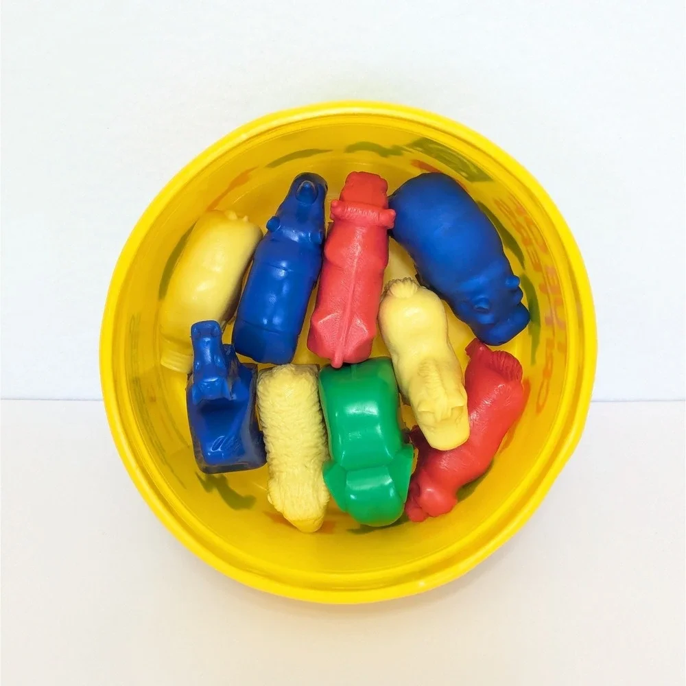 Vintage 1987 Discovery Toys Tub Of Critters 9 Zoo Farm Animals West Germany